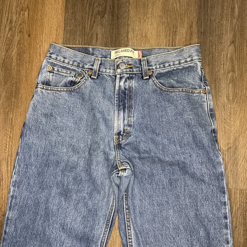 VTG Levis 550 Blue Jeans Men 32x33 Cotton Denim Relaxed Tapered Fit Med Wash Y2K